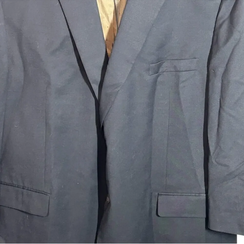 Joseph Feiss Navy Wool Blazer Gold Collection Mens 54R Big Tall Jacket